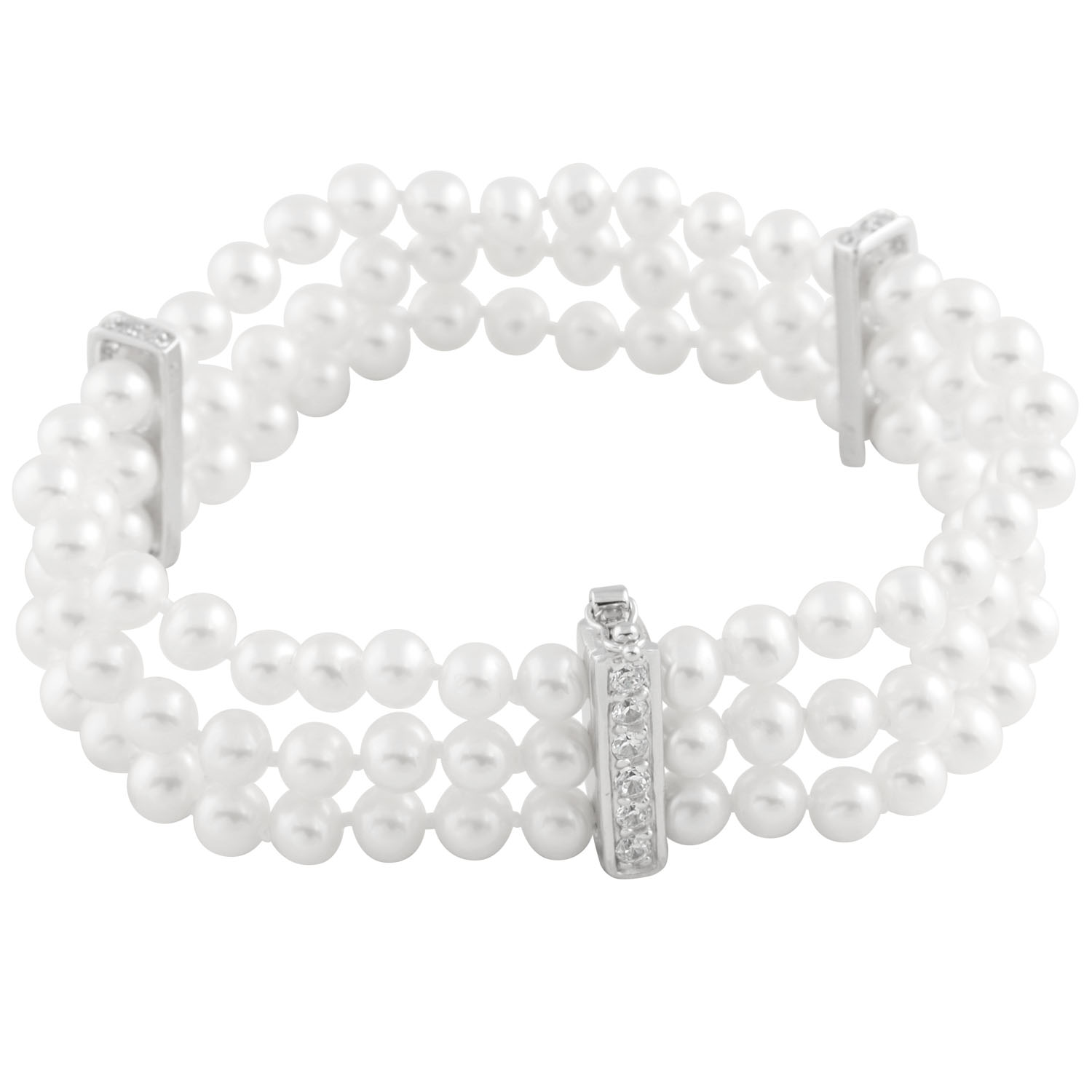 New pearl bracelet with Sterling Silver spacer