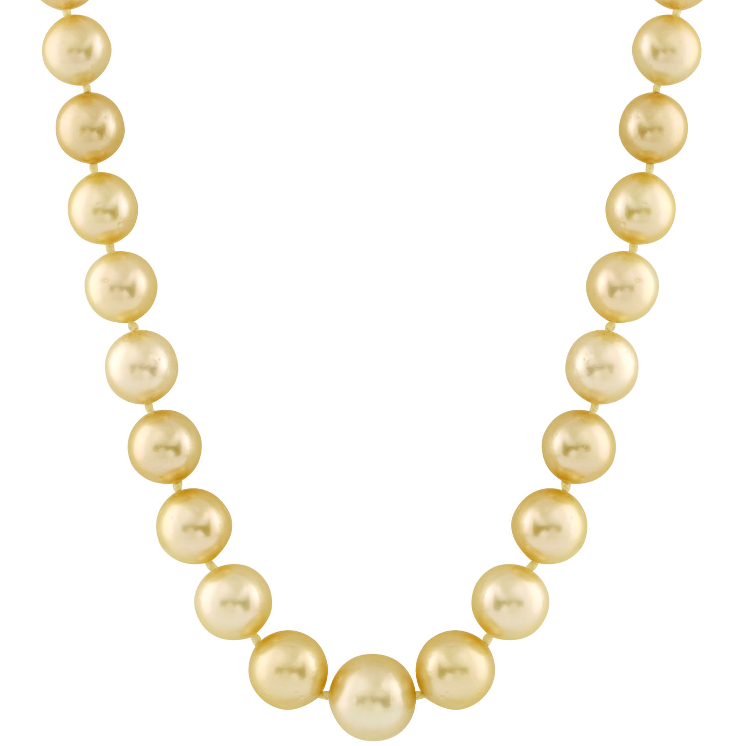 Golden south sea pearl necklace